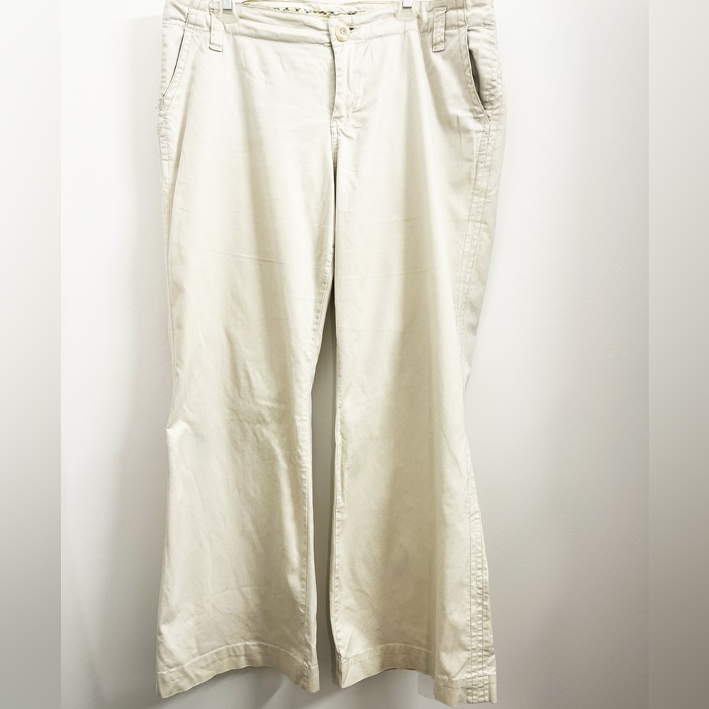 Elegant Cream Wide-Leg Pants